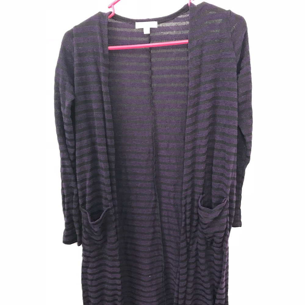 Lularoe Sarah Cardigan (purple/Black)